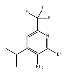 2-bromo-4-isopropyl-6-(trifluoromethyl)pyridin-3-amine,2409124-30-5,结构式