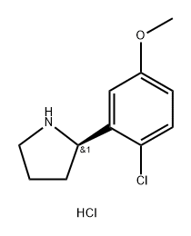 (R)-2-(2-chloro-5-methoxyphenyl)pyrrolidine hydrochloride Structure