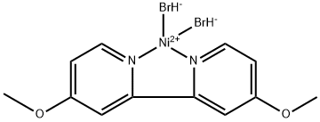 (4,4'-二甲氧基-2,2'-联吡啶-ΚN1,ΚN1')二溴化镍 结构式