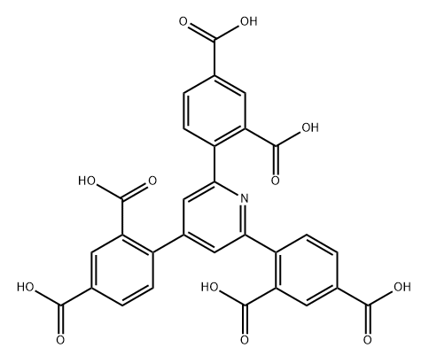 4,4',4''-(吡啶-2,4,6-三基)三间苯二甲酸,2410095-04-2,结构式