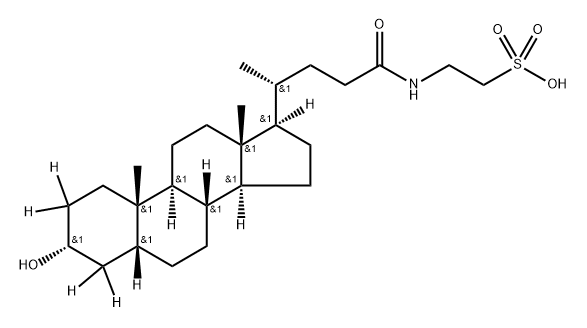 Taurolithocholic-2,2,4,4-D4 Acid Struktur