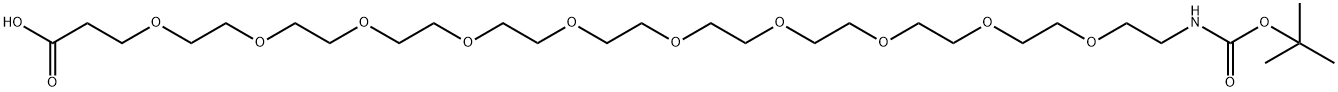 Boc-NH-PEG10-CH2CH2COOH Structure
