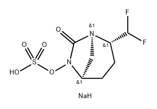 sodium (1R,2S,5R)-2-(difluoromethyl)-7-oxo-1,6-diazabicyclo[3.2.1]octan-6-yl sulfate Struktur