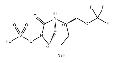 sodium (2S,5R)-7-oxo-2-[(trifluoromethoxy)methyl]-1,6-diazabicyclo[3.2.1]octan-6-yl sulfate Structure