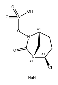 sodium (2R,5R)-2-chloro-7-oxo-1,6-diazabicyclo[3.2.1]octan-6-yl sulfate Struktur