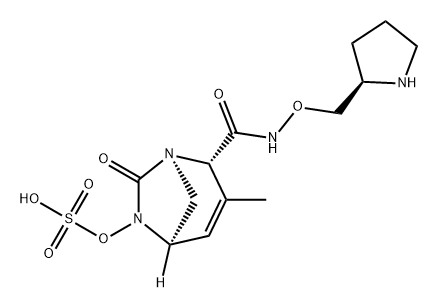 (2S,5R)-3-METHYL-7-OXO-N-{[(2S)-PYRROLIDIN-2-YL]METHOXY}-6-(SULFOOXY)-1,6-DIAZABICYCLO[3.2.1]OCT-3- 结构式