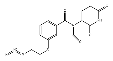 4-(2-azidoethoxy)-2-(2,6-dioxopiperidin-3-yl)isoindoline-1,3-dione Struktur
