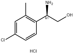 (2R)-2-amino-2-(4-chloro-2-methylphenyl)ethan-1-ol hydrochloride Structure