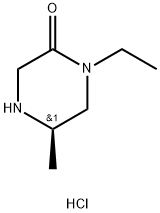 (R)-1-乙基-5-甲基哌嗪-2-酮(盐酸盐), 2411590-81-1, 结构式