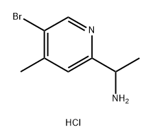 1-(5-Bromo-4-methylpyridin-2-yl)ethanamine hydrochloride 化学構造式