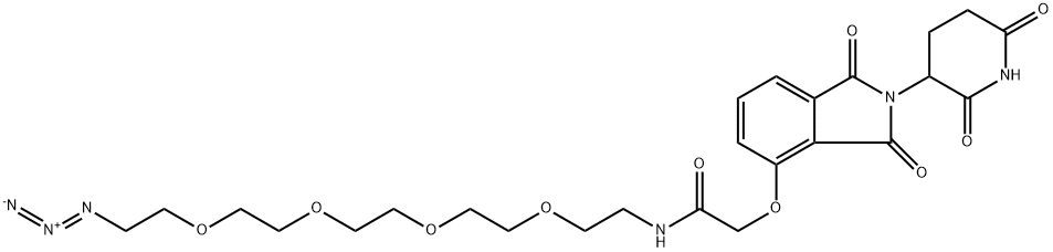 Thalidomide-O-amido-PEG4-azide Struktur