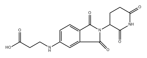 3-((2-(2,6-dioxopiperidin-3-yl)-1,3-dioxoisoindolin-5-yl)amino)propanoic acid Structure
