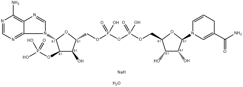 β-NADPH Tetrasodium Salt Hydrate Structure