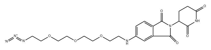 5-((2-(2-(2-(2-azidoethoxy)ethoxy)ethoxy)ethyl)amino)-2-(2,6-dioxopiperidin-3-yl)isoindoline-1,3-dione Structure