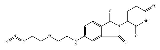 5-((2-(2-azidoethoxy)ethyl)amino)-2-(2,6-dioxopiperidin-3-yl)isoindoline-1,3-dione Struktur
