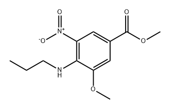3-甲氧基-5-硝基-4-丙基氨基苯甲酸甲酯, 2412902-65-7, 结构式