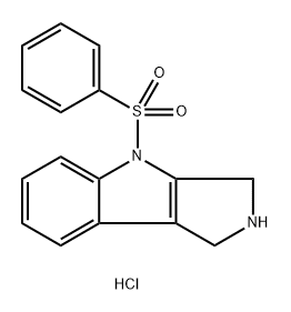 8-Benzenesulfonyl-1,2,3,8-tetrahydro-2,8-diaza-cyclopenta[a]indene hydrochloride,2413074-84-5,结构式