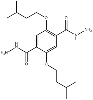 1,4-Benzenedicarboxylic acid, 2,5-bis(3-methylbutoxy)-, 1,4-dihydrazide Struktur