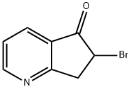 6-bromo-6,7-dihydro-5H-cyclopenta[b]pyridin-5-one Struktur