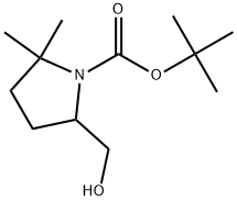 tert-butyl 5-(hydroxymethyl)-2,2-dimethylpyrrolidine-1-carboxylate Structure
