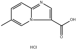 Imidazo[1,2-a]pyridine-3-carboxylic acid, 6-methyl-, hydrochloride (1:1) Structure