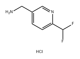 3-Pyridinemethanamine, 6-(difluoromethyl)-, hydrochloride (1:1) Struktur