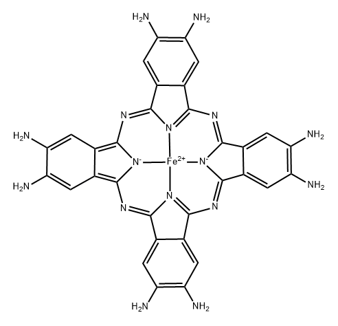 Iron, [29H,31H-phthalocyanine-2,3,9,10,16,17,23,24-octaminato(2-)-κN29,κN30,κN31,κN32]-, (SP-4-1)- Structure