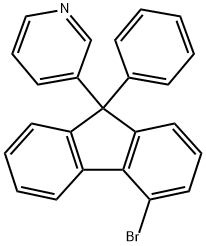 3-(4-Bromo-9-phenyl-9H-fluoren-9-yl)pyridine Structure