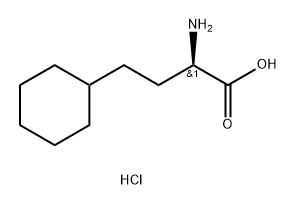 Cyclohexanebutanoic acid, α-amino-, hydrochloride (1:1), (αR)- Structure