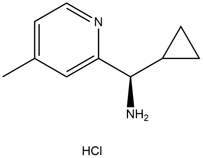 (R)-cyclopropyl(4-methylpyridin-2-yl)methanamine hydrochloride 结构式