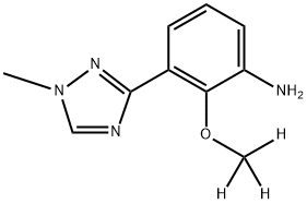 Benzenamine, 2-(methoxy-d3)-3-(1-methyl-1H-1,2,4-triazol-3-yl)- Structure