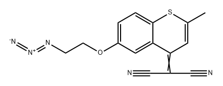 2-(6-(2-azidoethoxy)-2-methyl-4H-thiochromen-4-ylidene)malononitrile Structure
