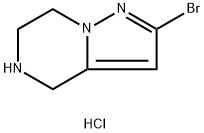 Pyrazolo[1,5-a]pyrazine, 2-bromo-4,5,6,7-tetrahydro-, hydrochloride (1:1) 结构式