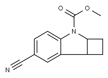 6-氰基-1,2,2A,7B-四氢-3H-环丁[B]吲哚-3-羧酸甲酯 结构式