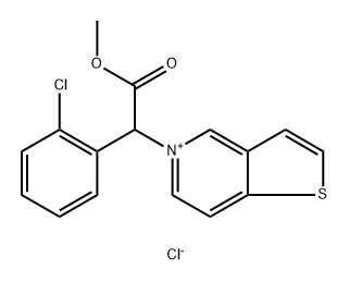 Thieno[3,2-c]pyridinium, 5-[1-(2-chlorophenyl)-2-methoxy-2-oxoethyl]-, chloride (1:1) Struktur