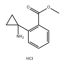 Benzoic acid, 2-(1-aminocyclopropyl)-, methyl ester, hydrochloride (1:1),2418723-13-2,结构式