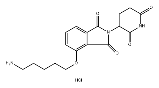 沙利度胺-O-C5-NH2(盐酸盐), 2419145-66-5, 结构式