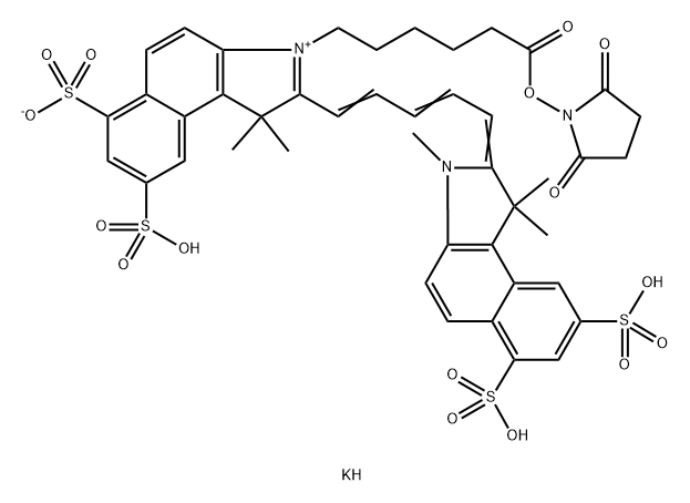 磺化CY5.5-NHS,2419286-92-1,结构式