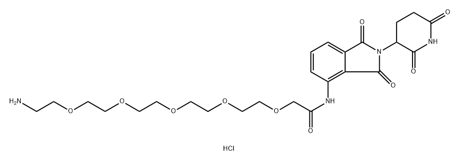 泊马度胺-五聚乙二醇-氨基盐酸盐, 2421217-05-0, 结构式