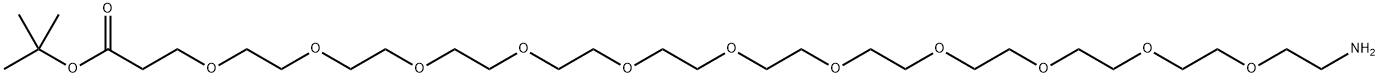 胺基-十一聚乙二醇-丙酸叔丁酯,2428400-08-0,结构式