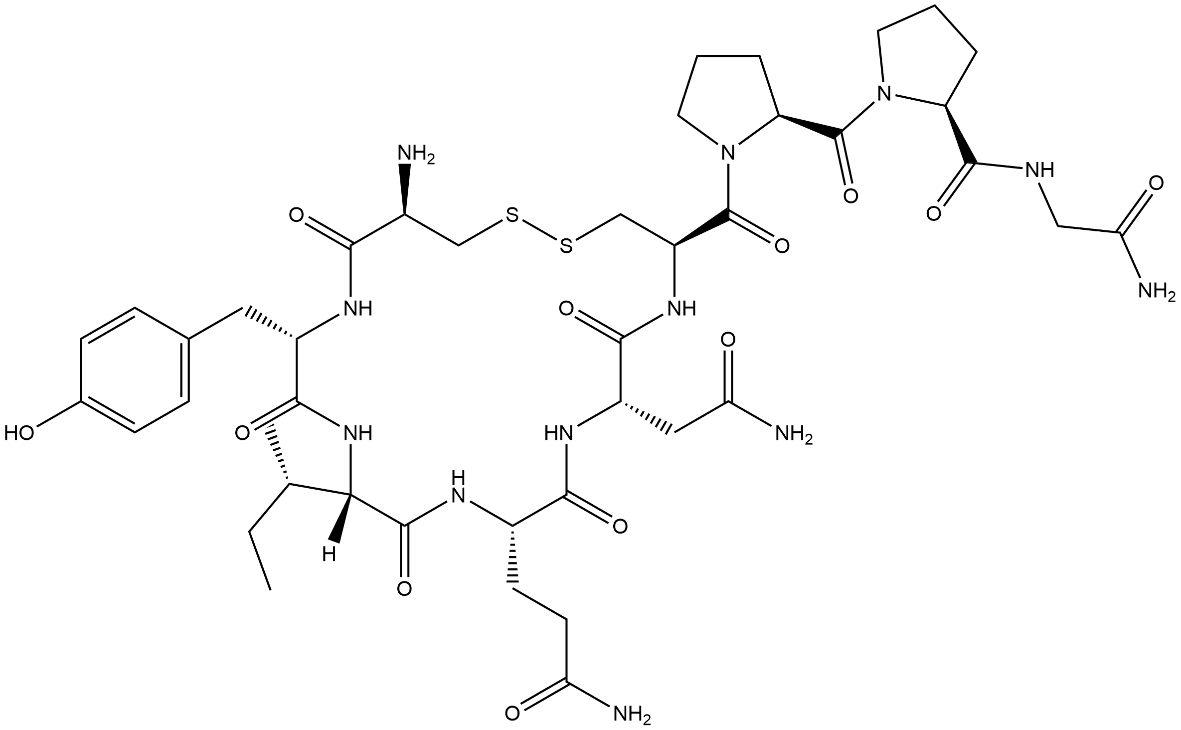 Oxytocin, 8-L-proline- (8CI,9CI) Struktur