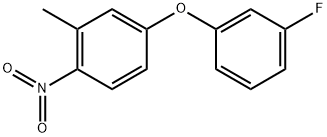 4-(3-Fluorophenoxy)-2-methyl-1-nitrobenzene Struktur