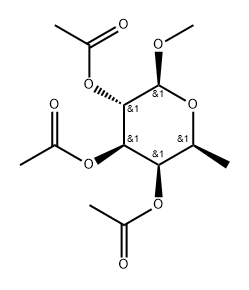 β-L-Galactopyranoside, methyl 6-deoxy-, 2,3,4-triacetate 结构式