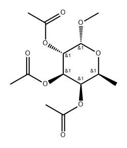 α-L-Galactopyranoside, methyl 6-deoxy-, 2,3,4-triacetate Structure
