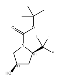 tert-butyl (2R,4R)-4-hydroxy-2-(trifluoromethyl)pyrrolidine-1-carboxylate Structure