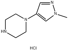 Piperazine, 1-(1-methyl-1H-pyrazol-4-yl)-, hydrochloride (1:2) Structure