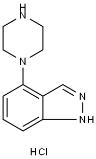 4-(哌嗪-1-基)-1H-吲唑盐酸盐 结构式