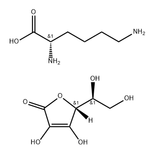 L-赖氨酸-L-抗坏血酸盐, 24404-95-3, 结构式
