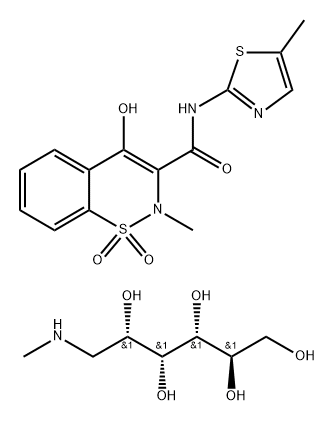 D-Glucitol, 1-deoxy-1-(methylamino)-, compd. with 4-hydroxy-2-methyl-N-(5-methyl-2-thiazolyl)-2H-1,2-benzothiazine-3-carboxamide 1,1-dioxide (1:1)