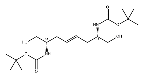 (6-叔丁氧基羰基氨基-7-羟基-1-羟甲基-庚-3-烯基)-氨基甲酸叔丁酯, 2445571-91-3, 结构式